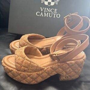 Vince Camuto Women's Brown Platform Sandals size 8